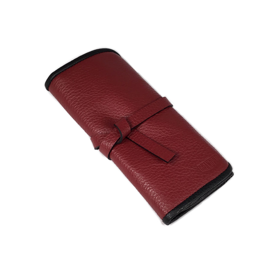 Etui pour 2 montres - Rouge Carmin / Watch pouch for 2 - Dark Red