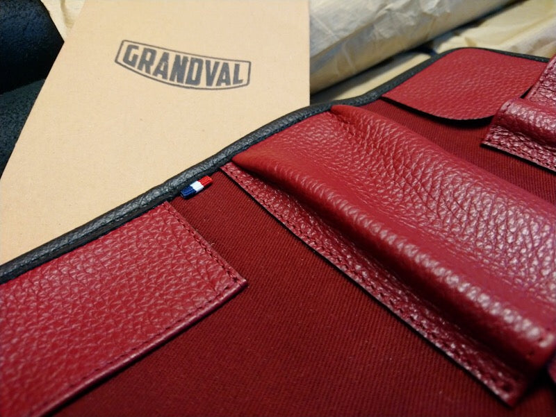 Grandval leather watch roll étui de voyage pour montres