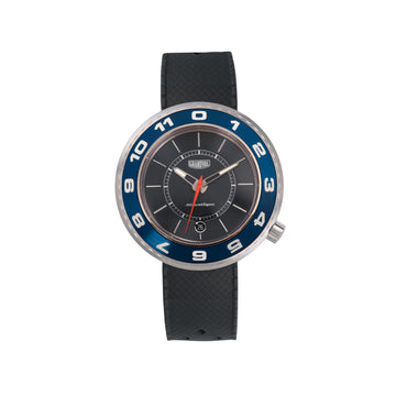 Atlantique Dual Time Club - Cadran Noir-Lunette Bleue/Black Dial-Blue Bezel