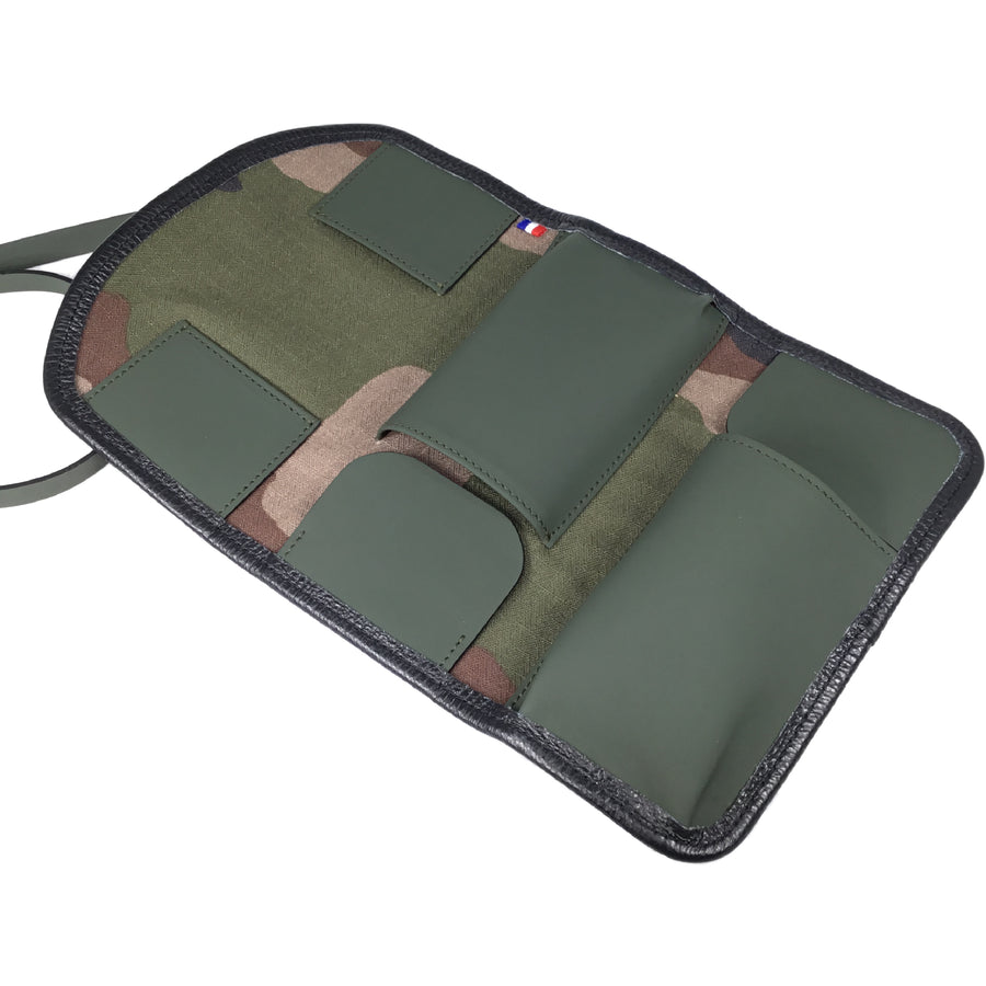 Etui pour 2 montres - Kaki / Watch pouch for 2 - Khaki Green