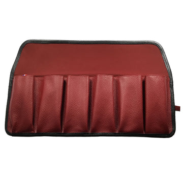 Rouleau 6 montres - Rouge Carmin / Watch Roll for 6 - Dark Red