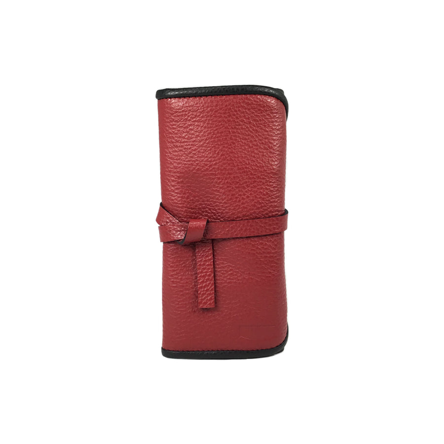 Etui pour 2 montres - Rouge Carmin / Watch pouch for 2 - Dark Red