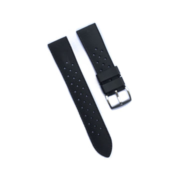 Bracelet Type Tropic Caoutchouc Noir / Black Tropic-like Rubber Strap